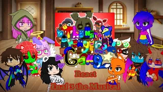 The Hero Advengers Gang + Tempo react FNAF the Musical by @lhugueny || Gacha Plus || LAZY