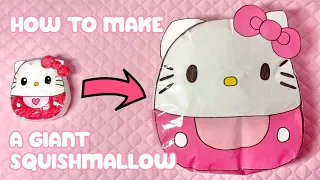 🎀paper diy🎀HOW TO MAKE a *GIANT* paper squishmallow | ASMR tutorial | neon sign unboxing | applefrog