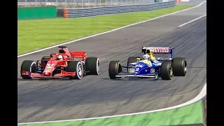 Ferrari F1 2018 vs Williams F1 1993 - Monza