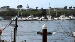 Tsunami surge enters the Port of Brookings-Harbor