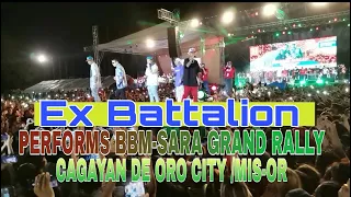 Ex battalion performs during the BBM-SARA grand rally sa cagayan de oro city /Misamis Oriental