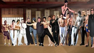 Martial Arts Actors Height Comparison - Legends Version