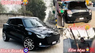 Modified Black swift😍Black Beauty💕Film htao👮‍♂️illegal❌Swift Review|Wait is over|ArunBaislaVlogs|