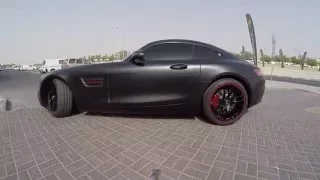 Mercedes Benz GTS AMG wrapped in SATIN BLACK