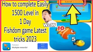 How to complete Easily 1500 Level Fishdom game Latest tricks 2023