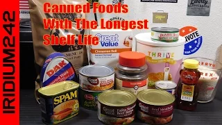 Canned Foods With Longest Shelf Life For Prepping