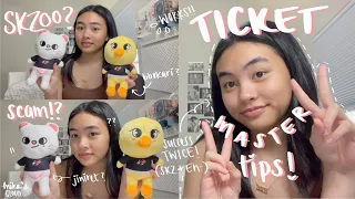 UPDATED: how to buy tickets on TICKETMASTER!! member presale and general sale! (+ failed SKZOO)