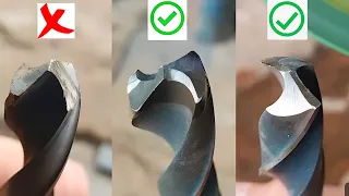 2 ways to sharpen drill bits properly and correctly so they are sharp and strong