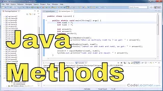 Java Programming Tutorial 02 - Adding Parameters to a Method & Returning Values