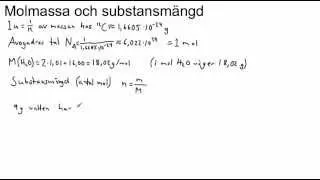 Molmassa och substansmängd