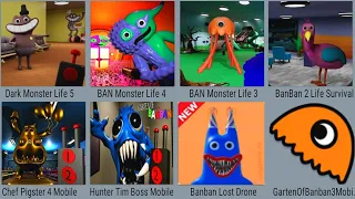 Dark Monster Life 5,BAN Monster 4,BAN Monster Life 3,BanBan2 Life Survival,Chef Pigster4,Hunter Boss