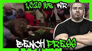 Jimmy Kolb | 1,320 lb Bench Press | Destroys The World Record