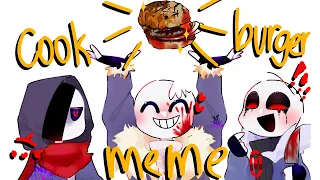 Cook burger meme TW!! [ft. Murder trio] ||Gacha + art