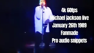 Michael jackson live january 26th 1989 fanmade pro audio teaser! (4k 60fps)