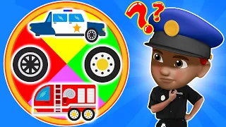 Where Is My Wheel? 🚓🚒🚨Police Monster Truck Song by ME ME and Friends Nursery Rhymes