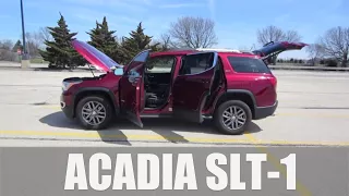 2018 GMC Acadia SLT-1 3.6L V6 AWD // review, walk around, and test drive // 100 rental cars