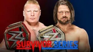 BROCK LESNAR VS AJ STYLES SURVİVOR SERİES 2018 MATCH CARD