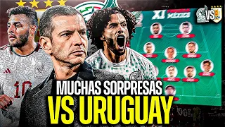 ASÍ SERÁ la ALINEACIÓN de MÉXICO vs URUGUAY