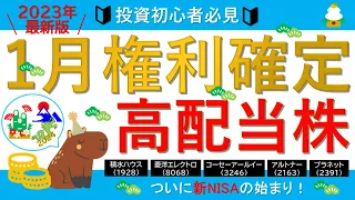 【新NISA一発目】2024年1月の高配当株BEST5！【連続増配】