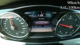 Mercedes E-class 220d w213  fuel consumption test