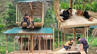 The boy and the girl built a one-pillar wooden house and built a farm - Linh's Life