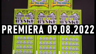 Premiera 1 000 000 zł w banku - Zdrapki Lotto 09.08.2022