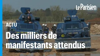 «Méga bassines» : 3200 forces de l’ordre, des hélicos et des blindés attendent les manifestants