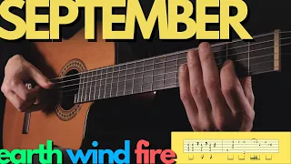 September but FINGERSTYLE // Earth, Wind & Fire COVER + tab