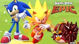Angry Birds Epic - Sonic Dash Event Super Sonic Join Collected All Feathers!