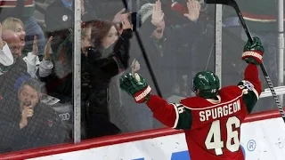 Jared SPURGEON it home run swing for goal against New Jersey