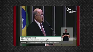 Deputado federal Tenente Lúcio usa plenário para falar sobre manifestação dos caminhoneiros