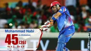 #Highlights || Mohammad Nabi Best Inning || 45 Off 26 Balls || मोहम्मद नबी || Afghanistan Cricket ||