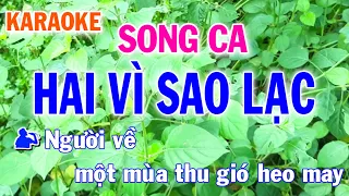 Karaoke Hai Vì Sao Lạc Song Ca Nhạc Sống - Phối Mới Dễ Hát - Nhật Nguyễn