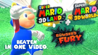 I Beat Super Mario 3D Land, 3D World + Bowser's Fury In ONE Video.