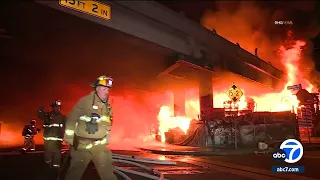 Gov. Newsom declares state of emergency after 10 Freeway fire in DTLA