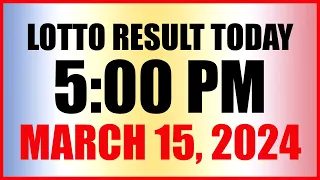 Lotto Result Today 5pm March 15, 2024 Swertres Ez2 Pcso