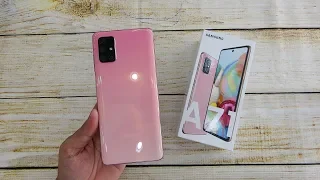 Samsung Galaxy A71 Pink color unboxing