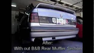 BMW 540i E34 M60 V8 6-speed B&B Exhaust On & Off