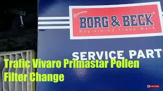 Trafic Vivaro Primastar Pollen Filter Change