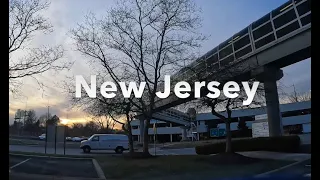 New Jersey USA - Sunset Drive - cozy music - BGM - [4K]