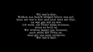 Jennifer Rostock - Wir waren hier | Lyrics