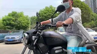 Chinchilla BD300-15 Rock BD300-16 Chinese Cruiser Motorcycles Test Drive at Chengdu