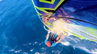 4k windsurfing Rhodes juli 2022 GoPro Hero 7 black : slomo top view