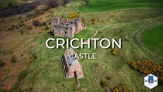 CRICHTON CASTLE from above in 4K