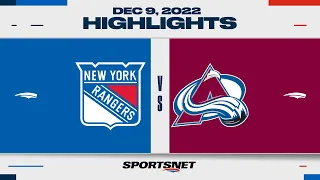 NHL Highlights | Rangers vs. Avalanche - December 9, 2022