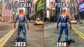 Spider-Man 2 vs Spiderman-Man Remastered - Physics and Details Comparison 4k