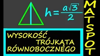 wysokość trójkąta równobocznego