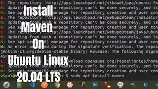Maven - Part 1 - Install Maven on Ubuntu Linux 20.04 LTS in 2 min!  | Maven & Gradle Series(2020)