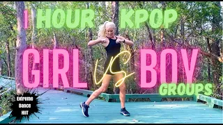 1 HOUR KPOP Girl vs Boy Groups Extreme Dance HIIT