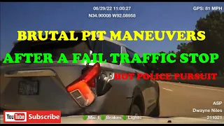 ARKANSAS STATE POLICE CHASE | BRUTAL PIT MANEUVERS AFTER A FAIL TRAFFIC STOP !!